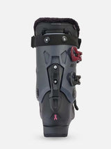 BFC95- Gray ski boot with red accents on a white background