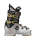BFCBOA100- White ski boot with black and gold accents on a white background