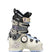 BFCBOA95W-White ski boot with black and gray accents on a white background