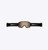 BusterGoggle- Giro goggle with a black and white band and an amber rose lens