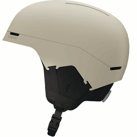 BRIGADERF-Beige helmet with a strap on a white background