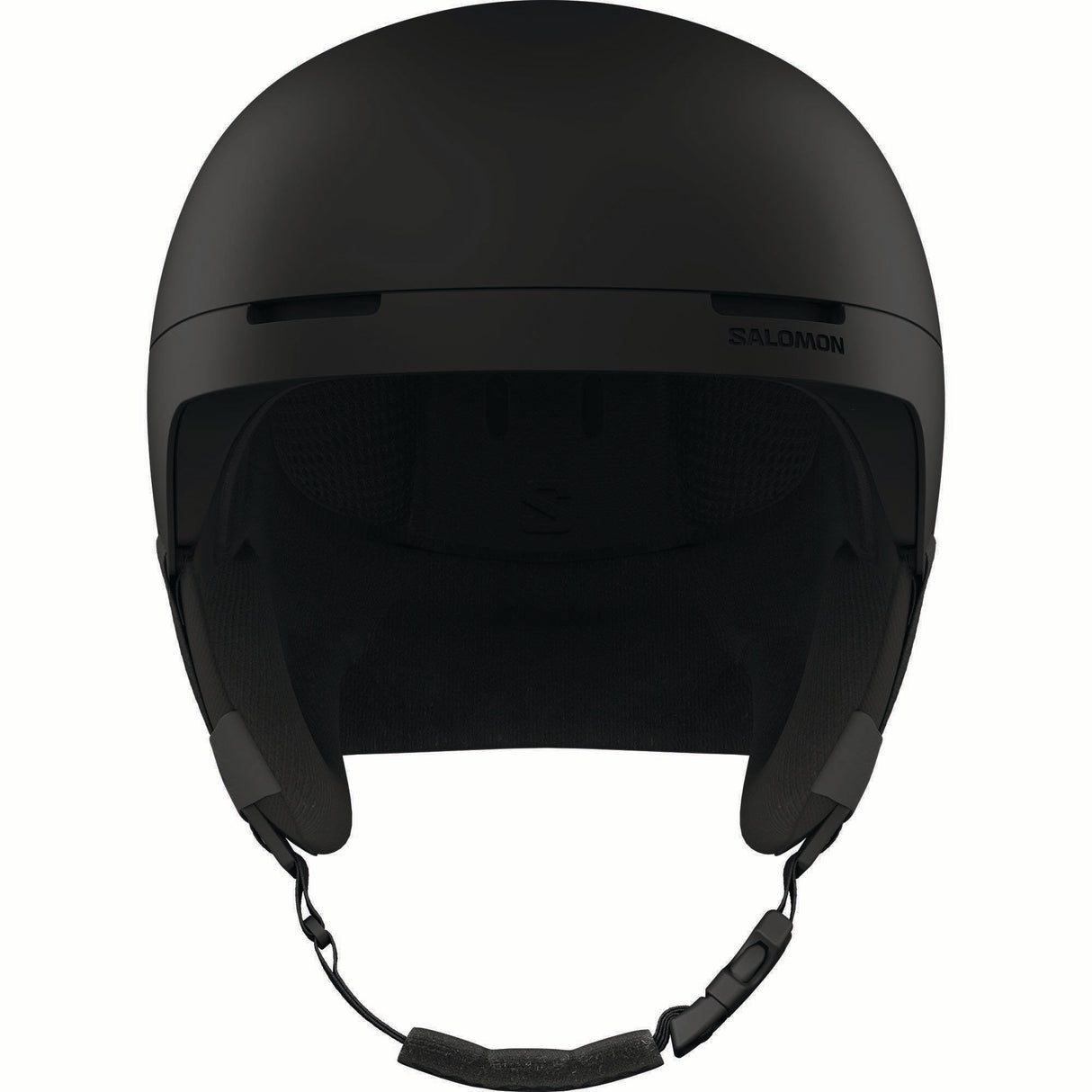 BRIGADERF-Black helmet with a strap on a white background