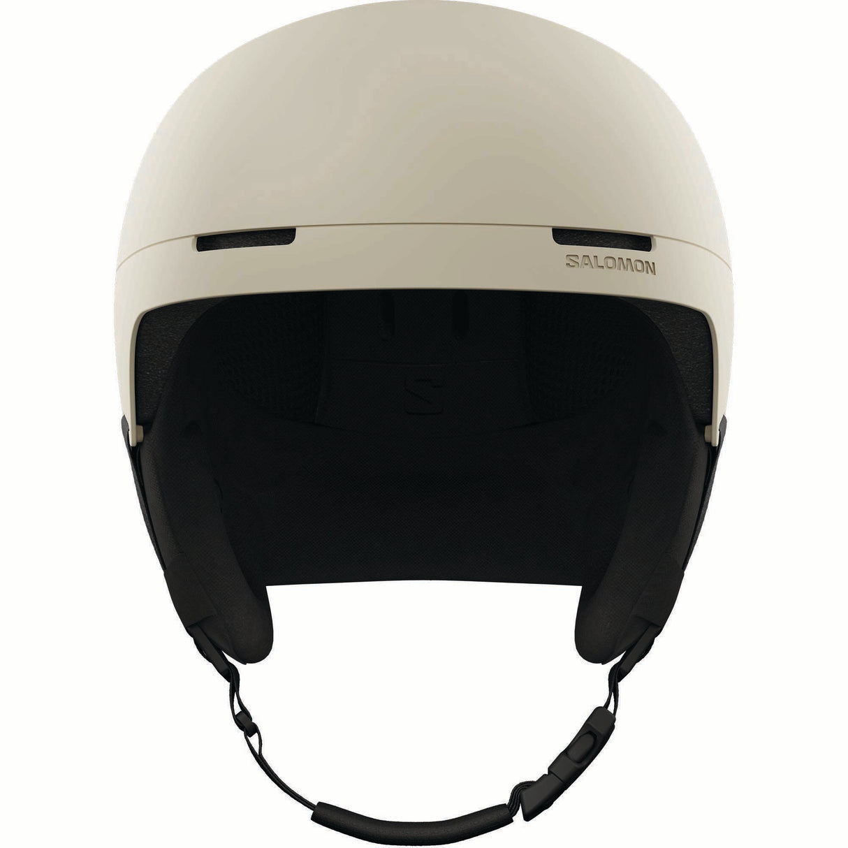 BRIGADERF-Beige helmet with a strap on a white background