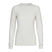 Heavyweight Antarctic Grid Fleece Crew-White long-sleeve shirt on a white background
