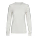 Heavyweight Antarctic Grid Fleece Crew-White long-sleeve shirt on a white background