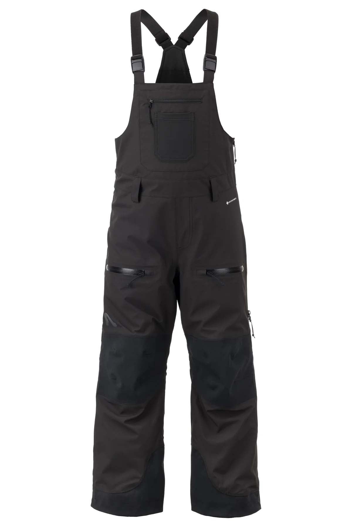 BakerBibJr.-Black bib overalls on a white background