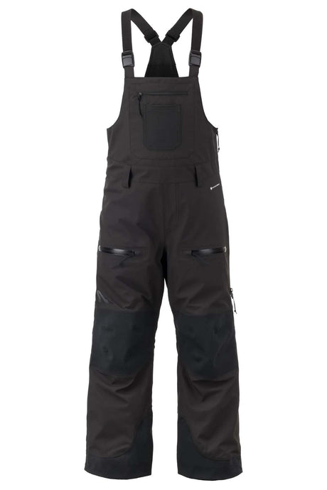 BakerBibJr.-Black bib overalls on a white background