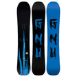 BankedCountry- Two views of a black and blue snowboard with a brand logo on a white background