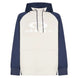 BarkDWRHoody-Hoodie with navy sleeves and white body featuring Oakley logo on a white background