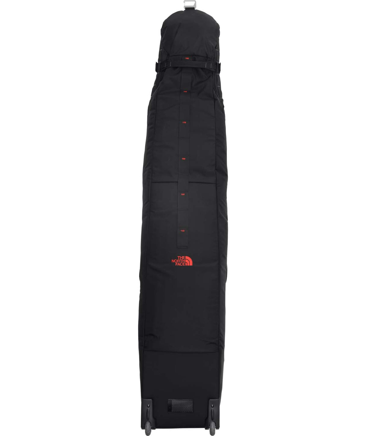 BaseCampSnowRoller-Black ski bag on a white background