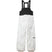 BasementBib-White bib overalls with black top on a white background