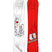 Beatnik- White and red snowboard on a white background 