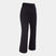 BelleStretchPant-A pair of women's dark navy or black wide-leg cropped pants with a zippered side pocket, shown on a light gray background.