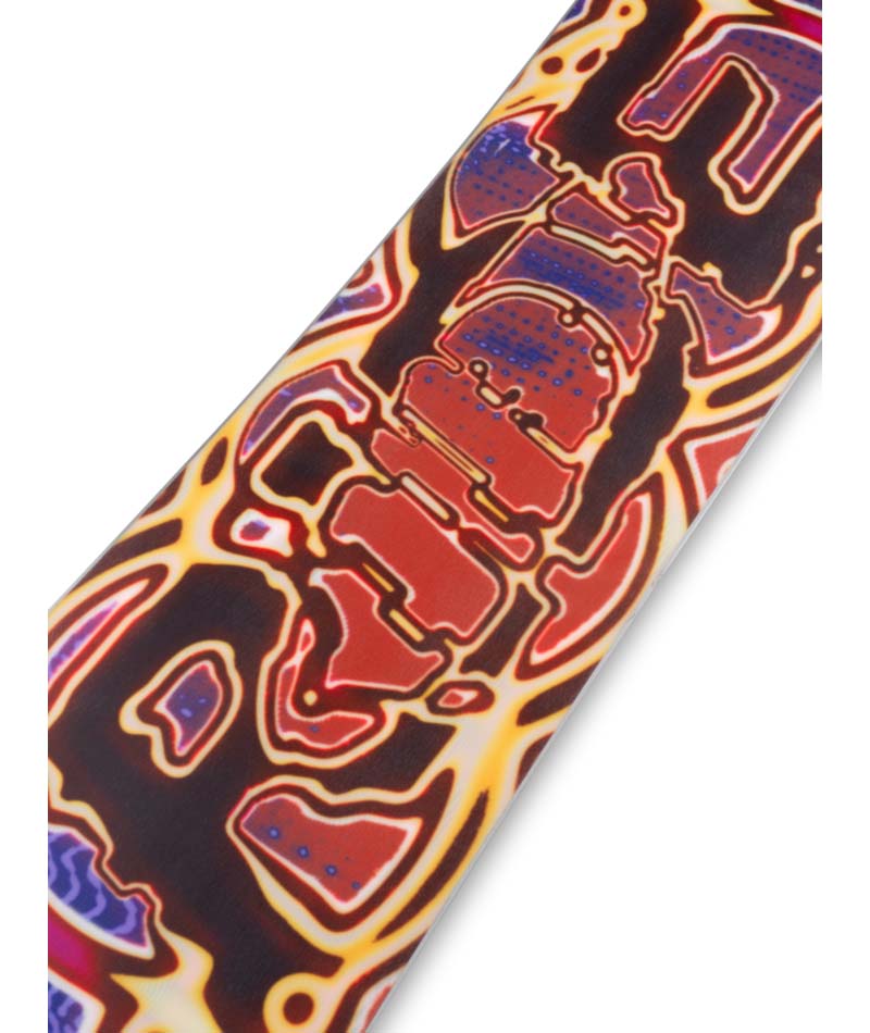 Benchwarmer- Black multicolored snowboard on a white background