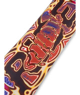Benchwarmer- Black multicolored snowboard on a white background