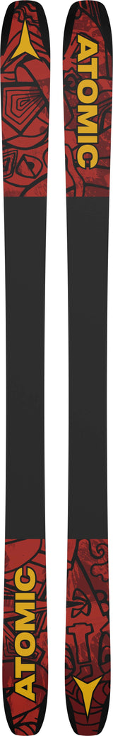 Bent90- Black and red base of the ski on a white background