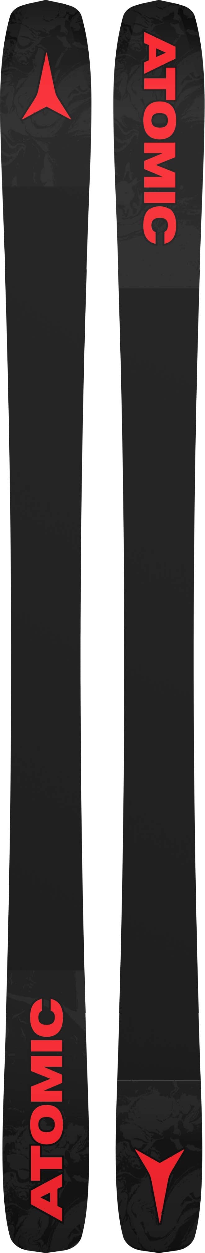 BentDecode- Black base of the ski on a white background