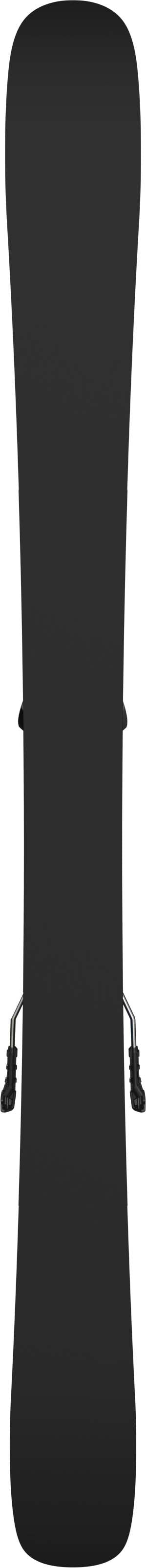 BentJR-Black base of the ski on a white background