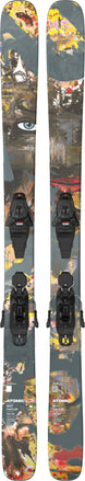 BentMini- Multicolored ski on a white background