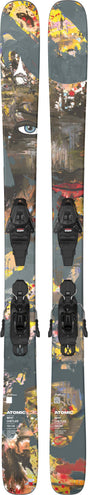 BentMini- Multicolored ski on a white background
