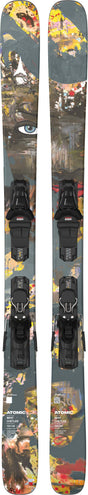 BentMini- Multicolored ski on a white background