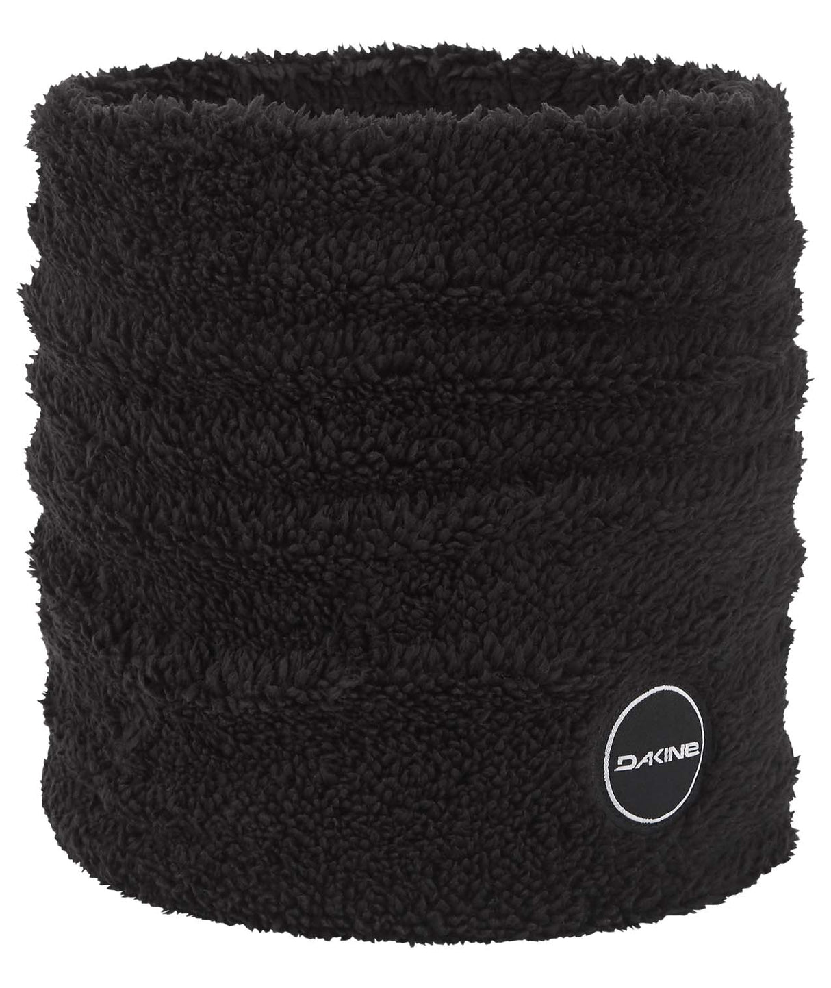 BergenFleeceNeckTube-Black fleece neck warmer with Dakine logo on a white background