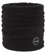 BergenFleeceNeckTube-Black fleece neck warmer with Dakine logo on a white background