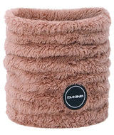 BergenFleeceNeckTube-Coral fleece neck warmer with Dakine logo on a white background