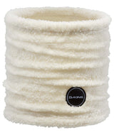 BergenFleeceNeckTube- Cream fleece neck warmer with Dakine logo on a white background