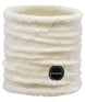 BergenFleeceNeckTube- Cream fleece neck warmer with Dakine logo on a white background