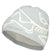 BirdHeadToque-A light grey knit beanie hat featuring a white knit Arc'teryx bird logo and the brand name 'ARC'TERYX' on the side, with a white fleece lining visible at the opening.