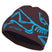 BirdHeadToque-A burgundy knit beanie hat featuring a light blue knit Arc'teryx bird logo and the brand name 'ARC'TERYX' on the side, with a black fleece lining visible at the opening.