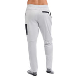 MSpectrumFleecePant-Gray sweatpants with a black patch on a white background