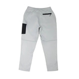 MSpectrumFleecePant-Gray sweatpants with a black patch on a white background