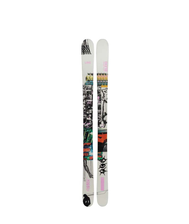 Blend_TBL- Two skis with a colorful design on a white background