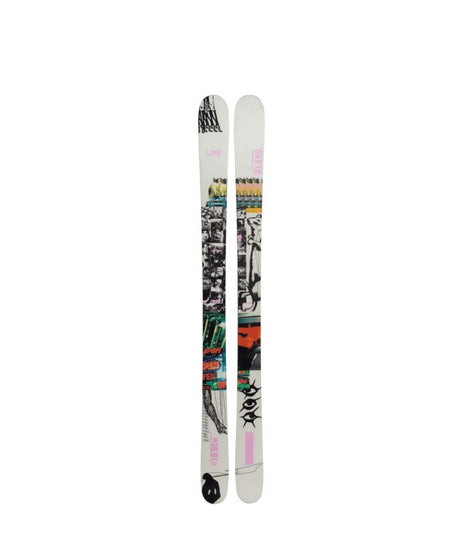 Blend_TBL- Two skis with a colorful design on a white background