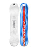Blueprint- White multi colored snowboard on a white background 