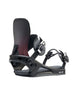 Bond- Black and red snowboard binding on a white background