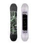 Boneless- Two views of a snowboard decks with 'Rome' branding on a white background