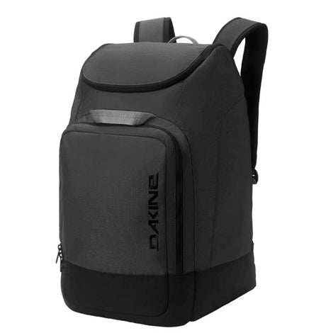 BootBackpack50L-Grey backpack with Dakine logo on a white background