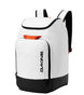 BootBackpack50L-White backpack with Dakine logo on a white background