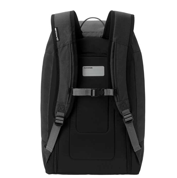 BootBackpack50L-Grey backpack with Dakine logo on a white background