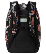 BootBackpack50L-Floral patterned backpack with Dakine logo on a white background