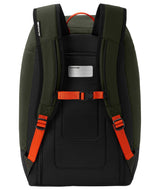 BootBackpack50L-Dark green backpack with Dakine logo on a white background