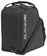 BootBag30L-Black boot bag with 'Dakine' logo on a white background
