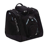 BootTrekkerBootBag- Black and blue bag on a white background