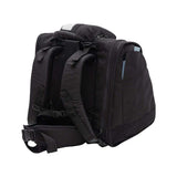 BootTrekkerBootBag- Black and blue bag on a white background
