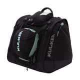 BootTrekkerBootBag- Black and blue bag on a white background