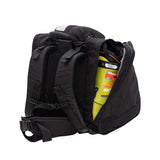 BootTrekkerBootBag- Black and blue bag on a white background
