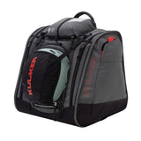 BootTrekkerBootBag- Grey, black, and red bag on a white background